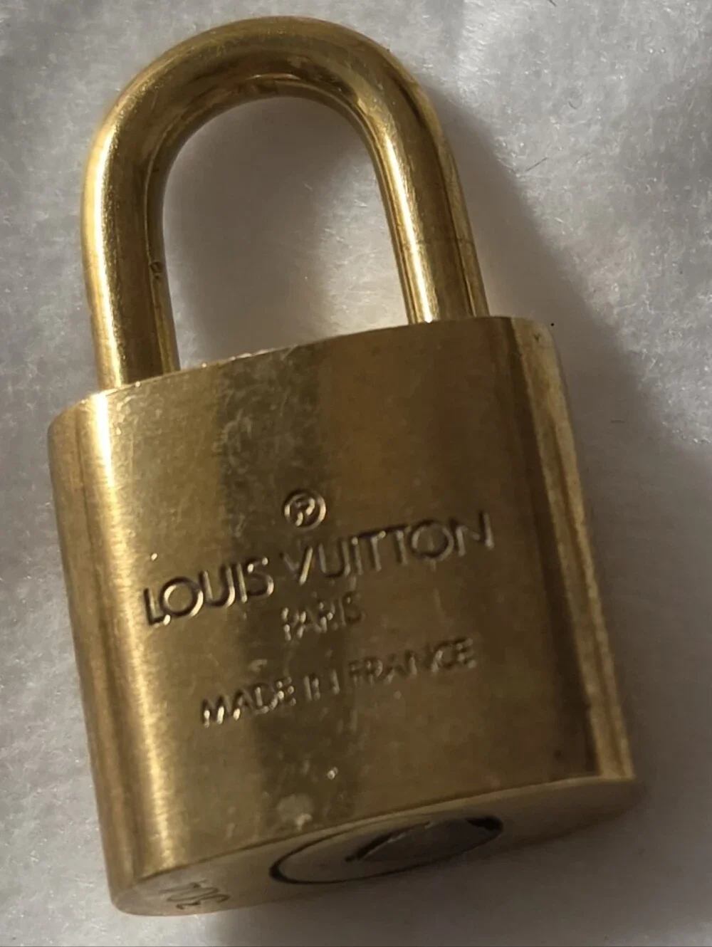 Louis Vuitton Gold-Tone Padlock and Key Set # 304
